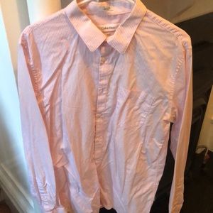 Large Calvin Klein Slim Fit Cotton Dress Shirt